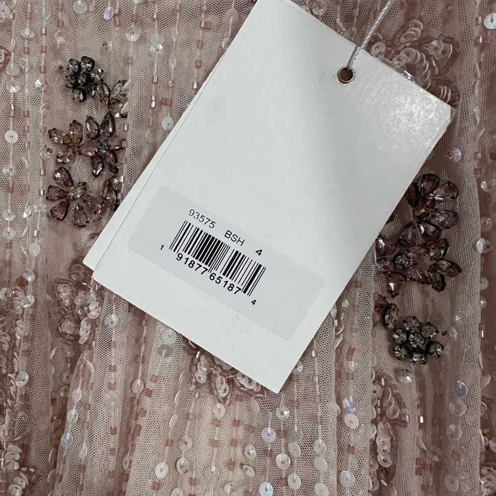 Mac Duggal Blush Embellished Pleated Maxi Gown Size 4 Style #93575 - Picture 7 of 15